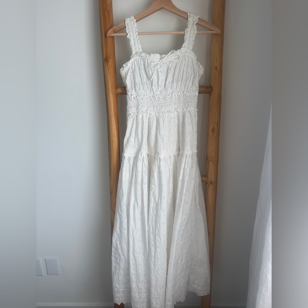 Doen White Eyelet Maxi Dress
